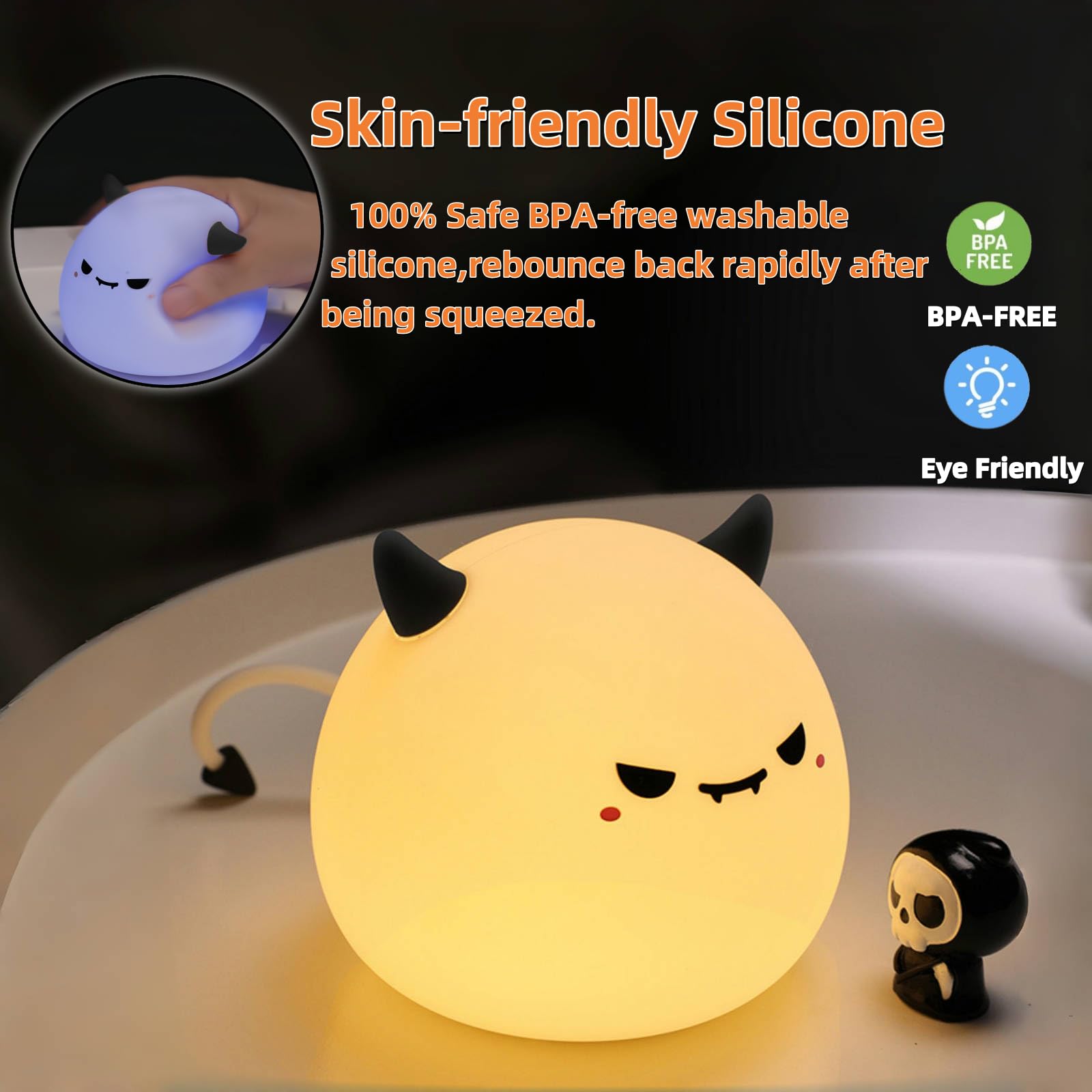AGV Cici cute monster night light bedside-use for nursery and toddler rooms.