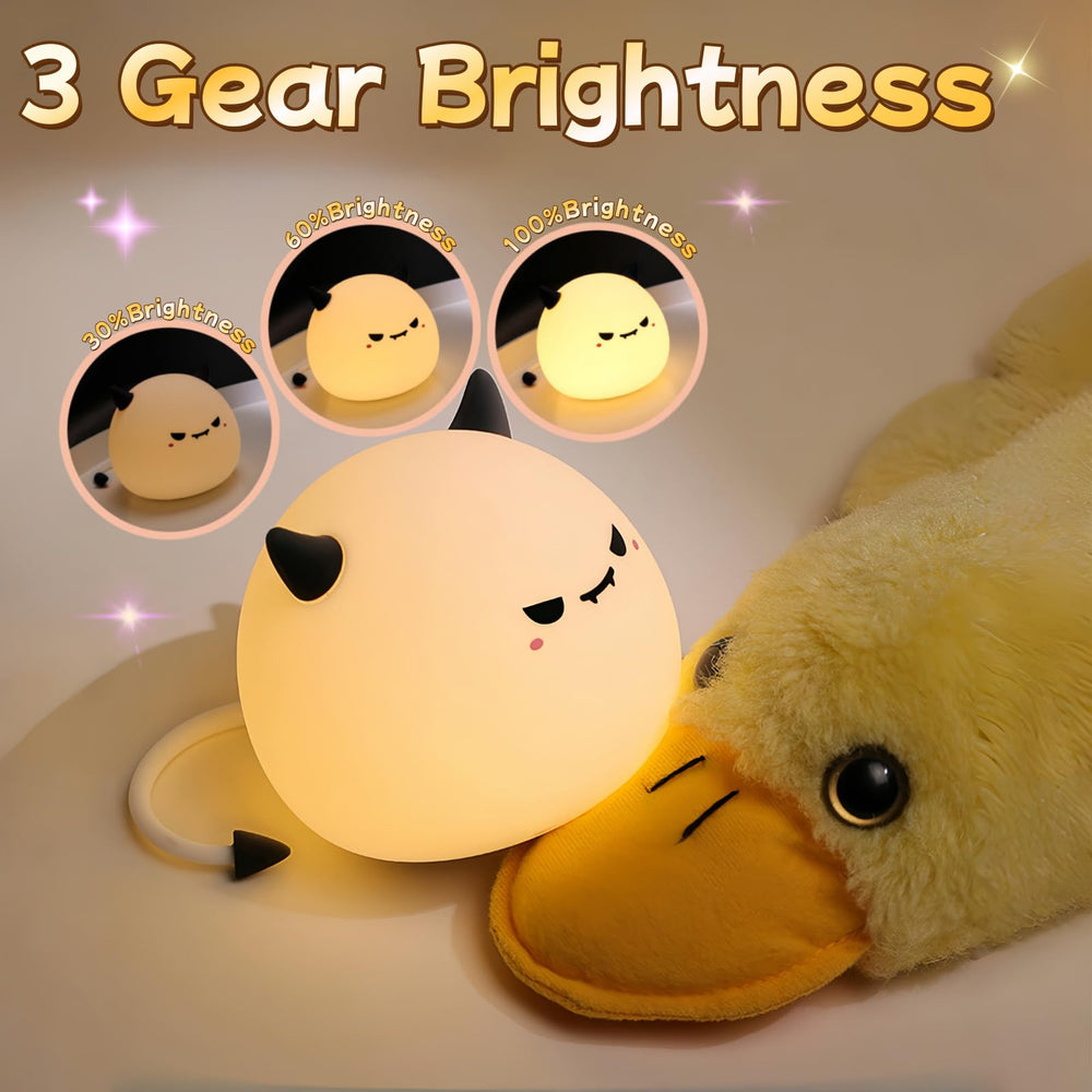 AGV Cici cute monster night light warm-dim setting for bedtime comfort and easier sleep.