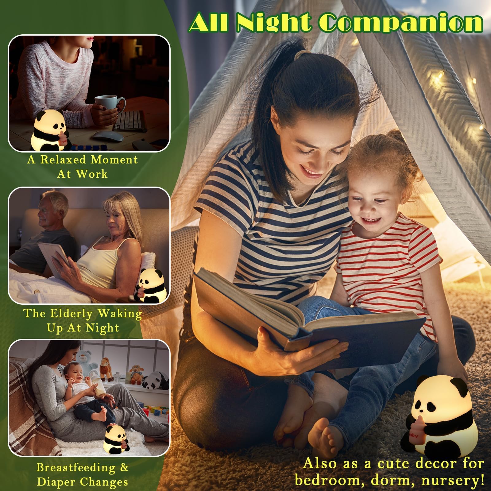AGV Cici Panda Night Light gift-ready packaging for kids and nursery decor