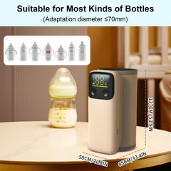 AGWIM bottle warmer bottle-compatibility shows fits standard and wide-neck bottles.