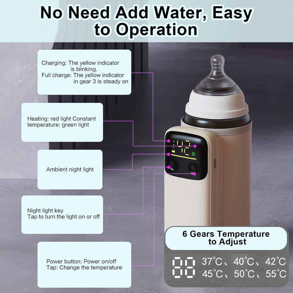 AGWIM bottle warmer charging while in use supports continuous feeds.