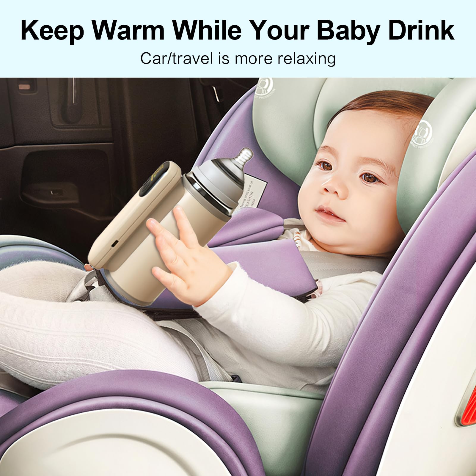 AGWIM bottle warmer compact design fits in diaper bags.