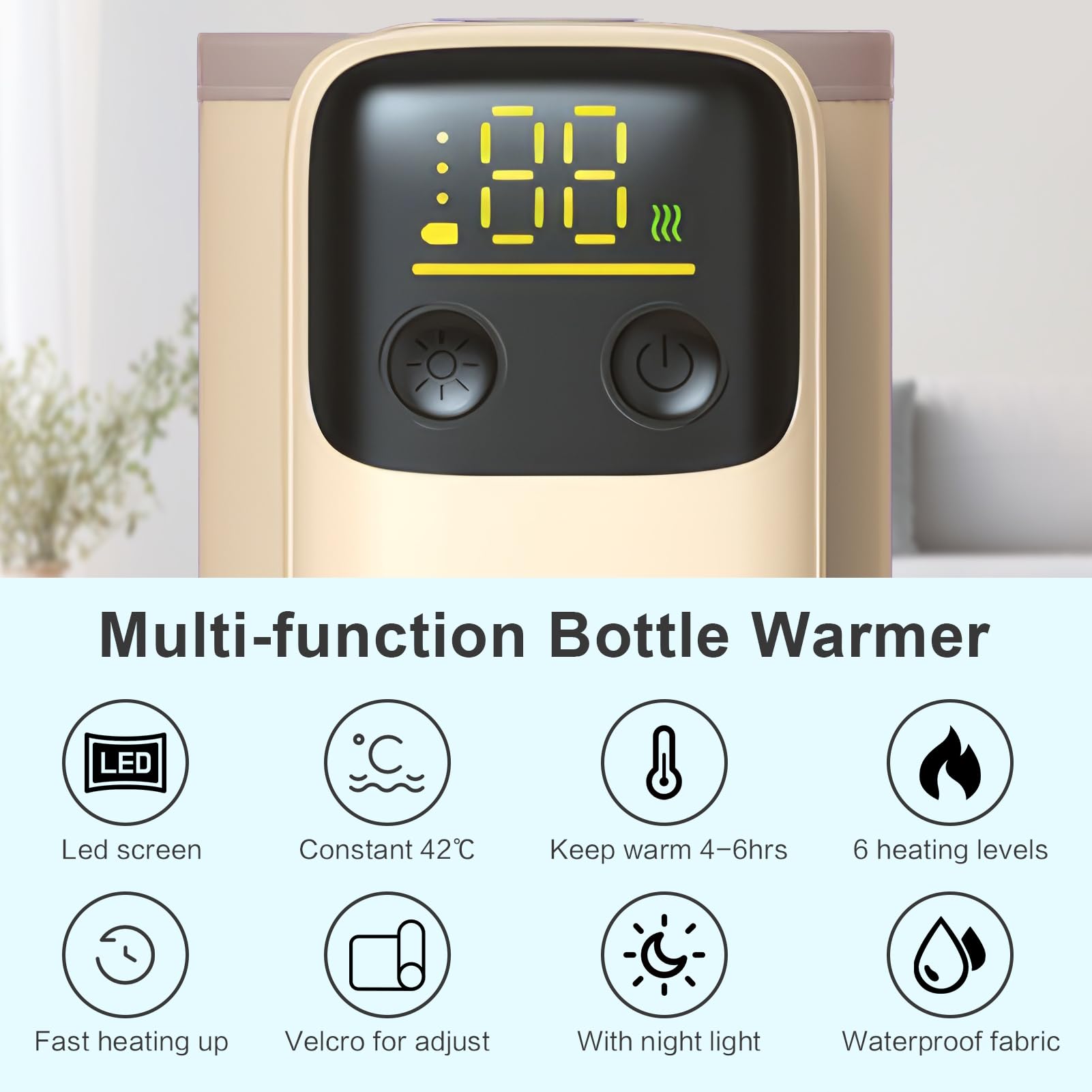 AGWIM bottle warmer temperature settings enable precise, gentle warming.