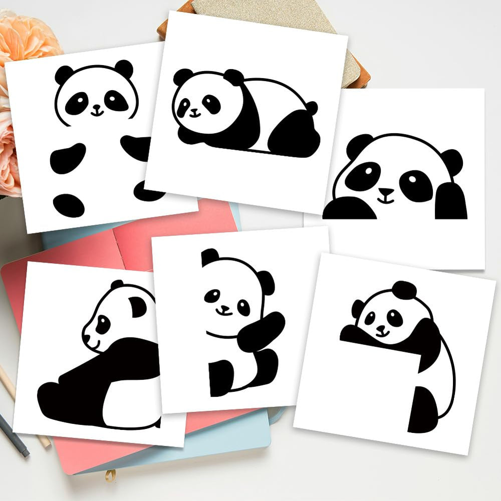 AHANDMAKER panda decor on shelves or doors offers versatile, easy DIY customization
