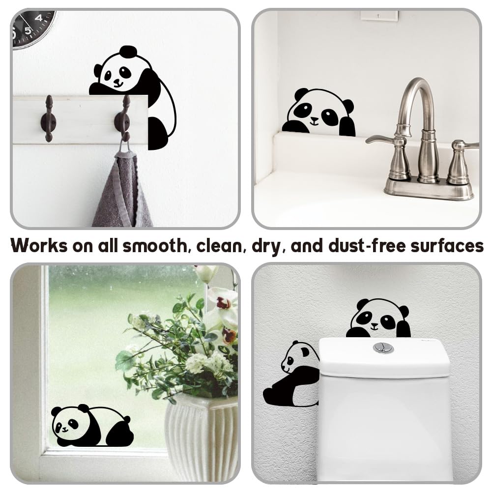 AHANDMAKER panda wall sticker set supports quick, mess-free decorating projects