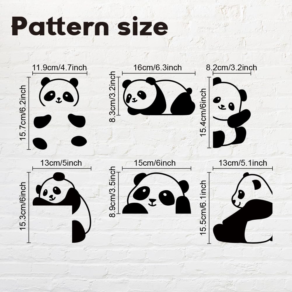 AHANDMAKER panda wall decal in living room creates a cute focal point and cozy feel