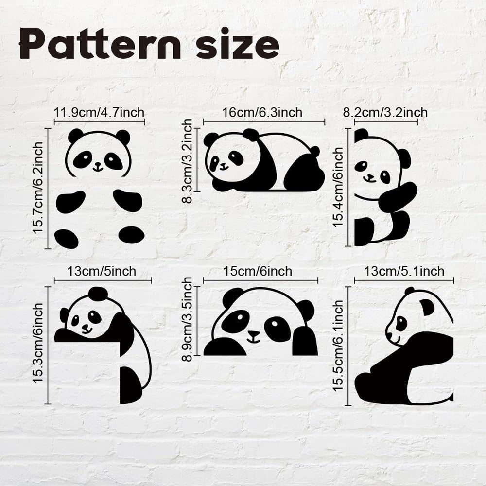 AHANDMAKER panda wall decal in living room creates a cute focal point and cozy feel