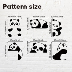 AHANDMAKER panda wall decal in living room creates a cute focal point and cozy feel