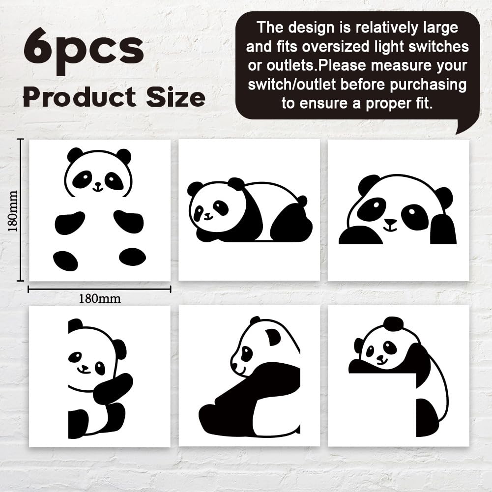 AHANDMAKER panda wall decal for nursery brightens walls with charming cartoon pandas