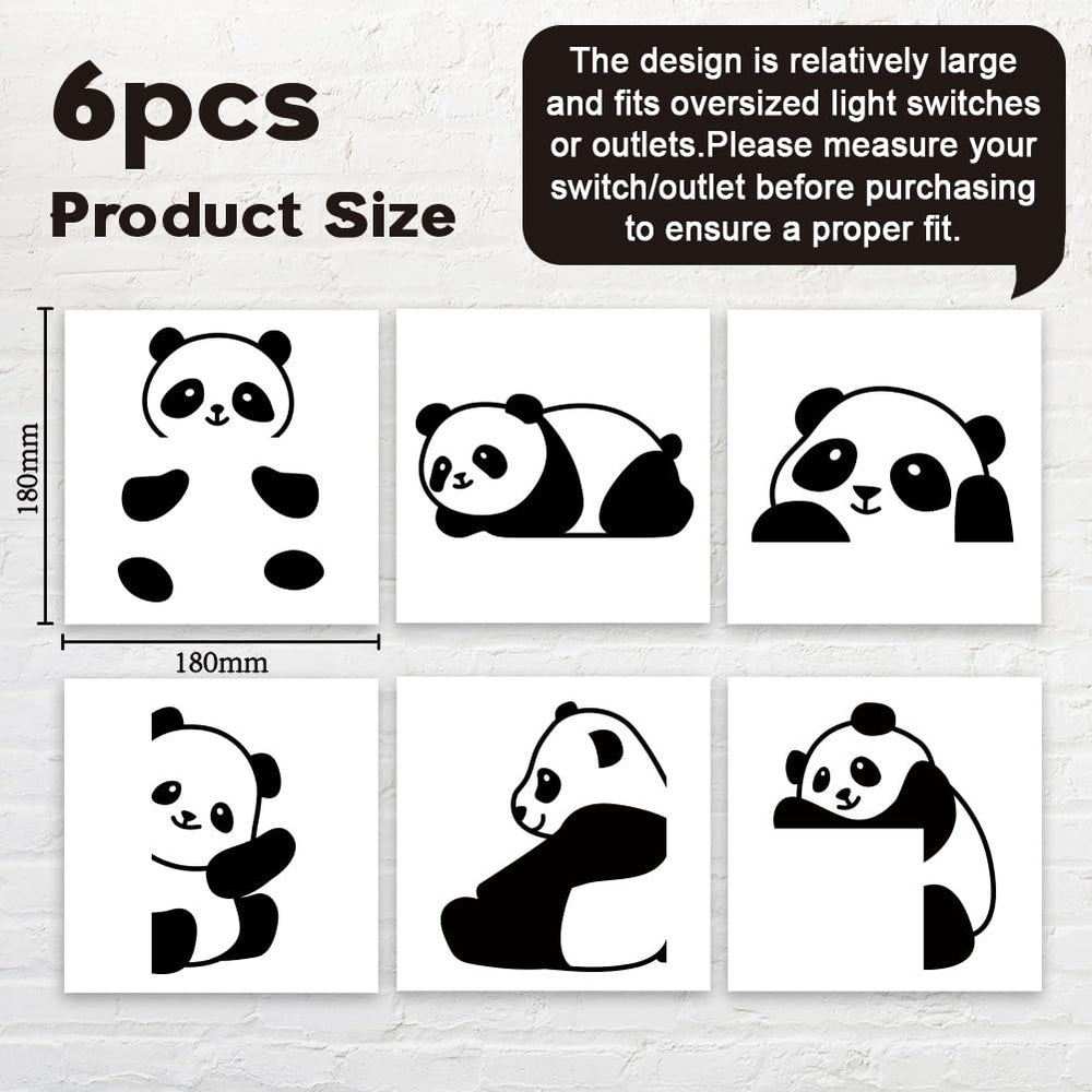 AHANDMAKER panda wall decal for nursery brightens walls with charming cartoon pandas