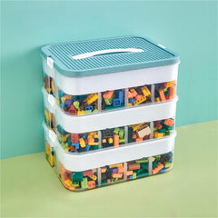 Ahathyw toy-storage-organizer green exterior shows three-tier design for tidy play space