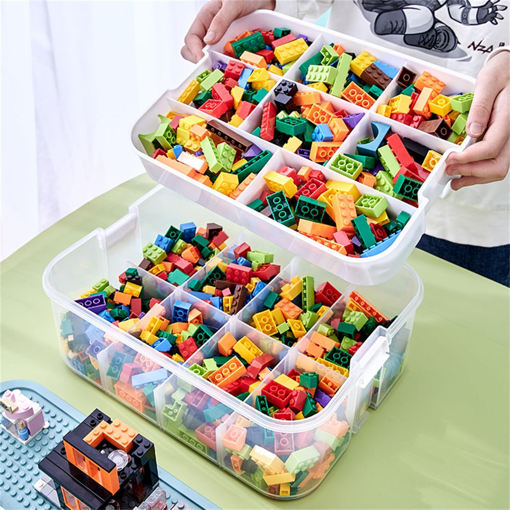 Ahathyw toy-storage-organizer green interior view highlights clear bins