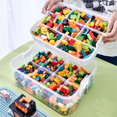 Ahathyw toy-storage-organizer green interior view highlights clear bins