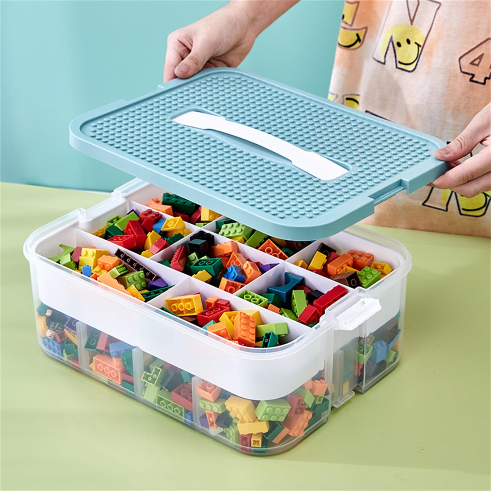 Ahathyw toy-storage-organizer secure latches prevent accidental spills