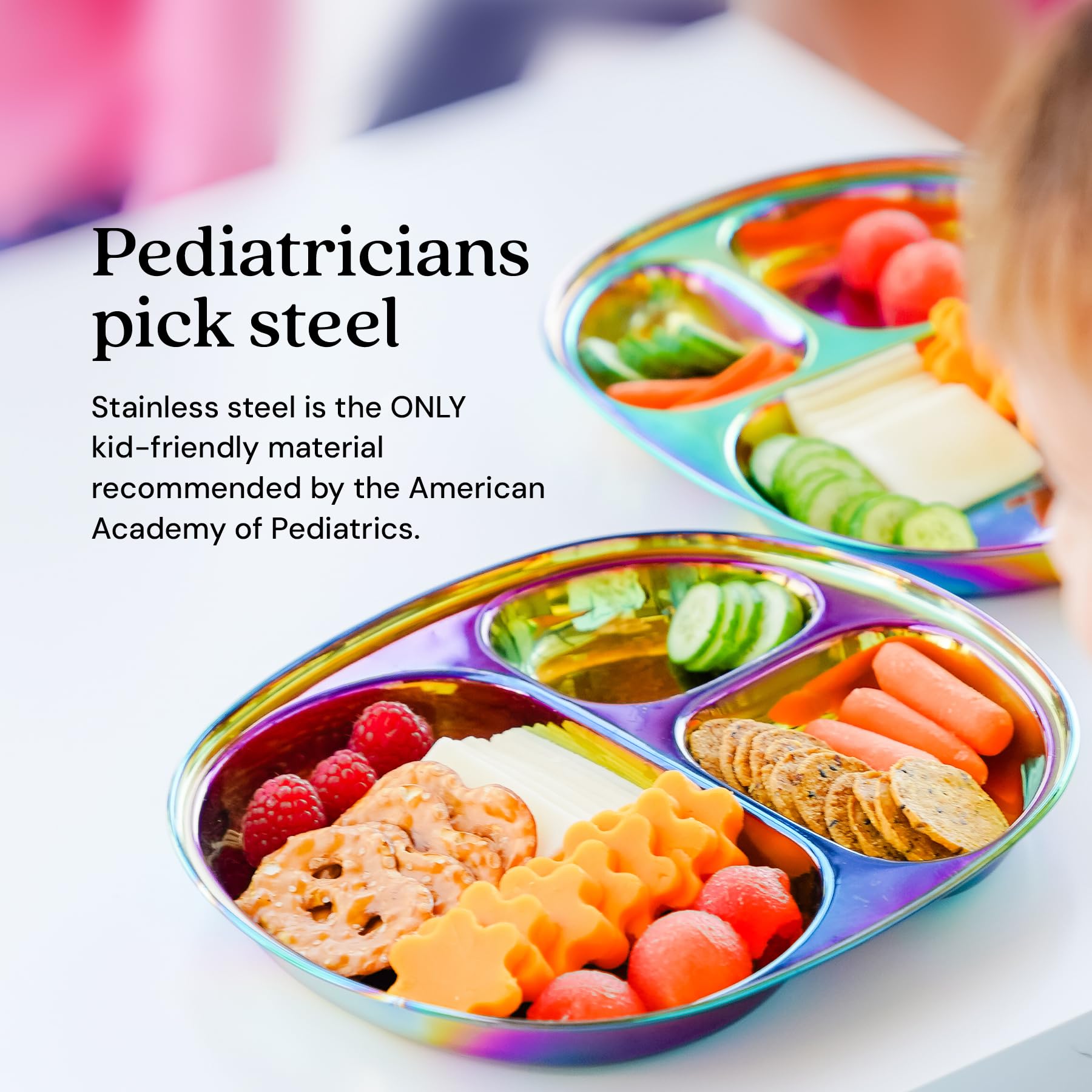 Ahimsa dishwasher-safe kids plate for easy cleanup