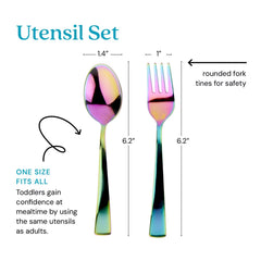 Ahimsa dishwasher-safe utensils laid out for easy cleaning after meals.