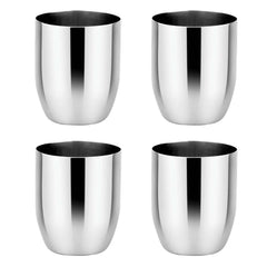 Ahimsa stainless steel kids cups set of four for easy open-cup practice and mess-free meals.