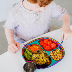 Ahimsa unbreakable kids plate for active dining