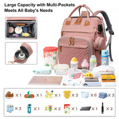 AHNTTGS diaper bag backpack large-capacity interior for organizing diapers, bottles, and clothes efficiently.