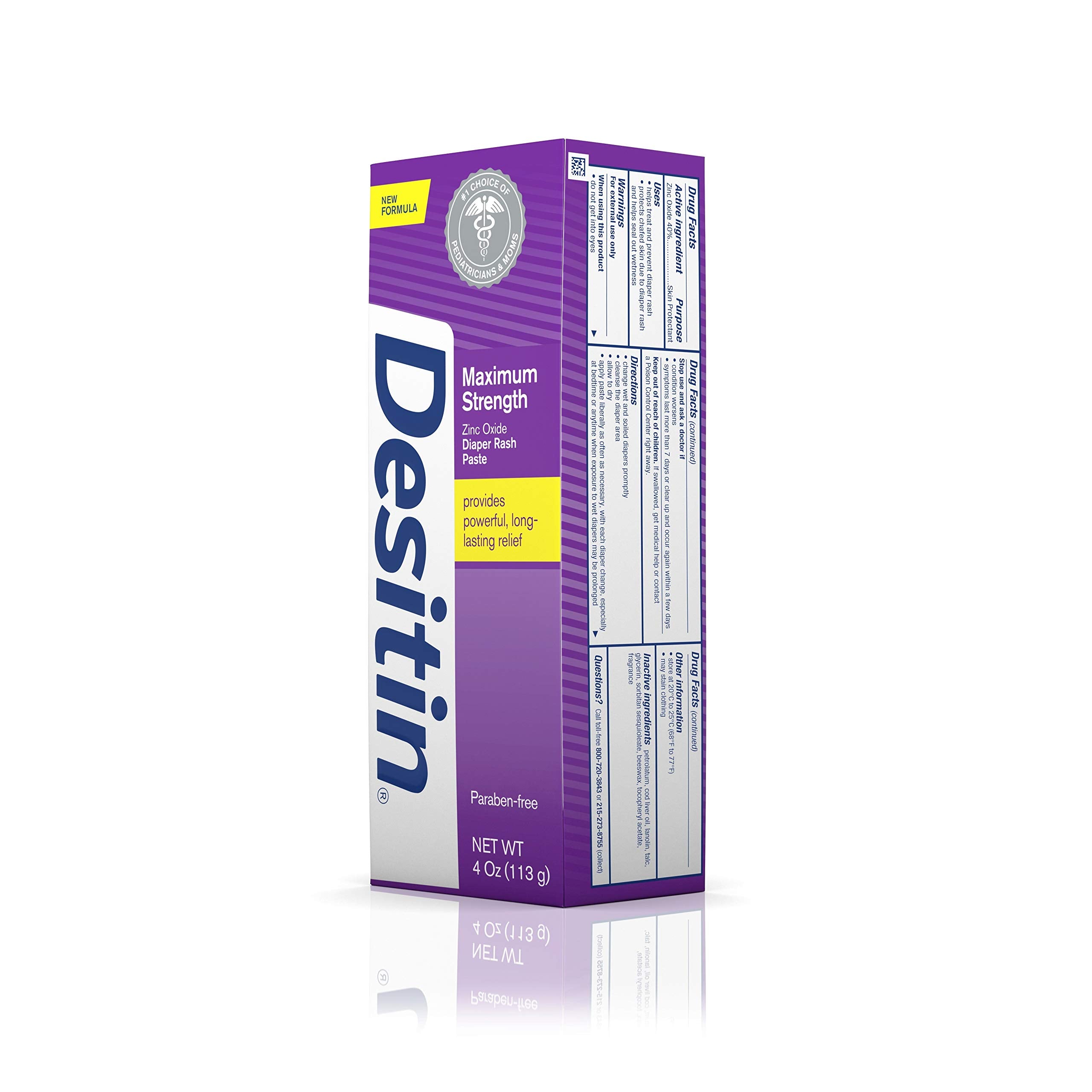 AHYGZWZSYC Desitin cream-like paste applied at diaper changes offering mess-friendly protection