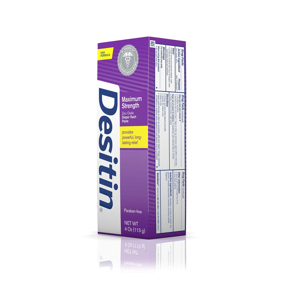 AHYGZWZSYC Desitin cream-like paste applied at diaper changes offering mess-friendly protection