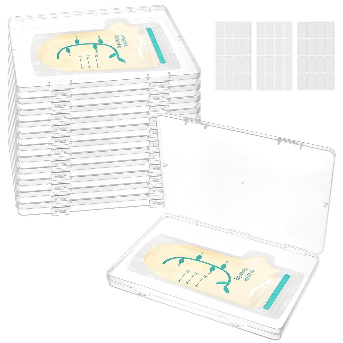 Ahzemepinyo breastmilk freezer tray flat 12pc – compact, space-saving storage.
