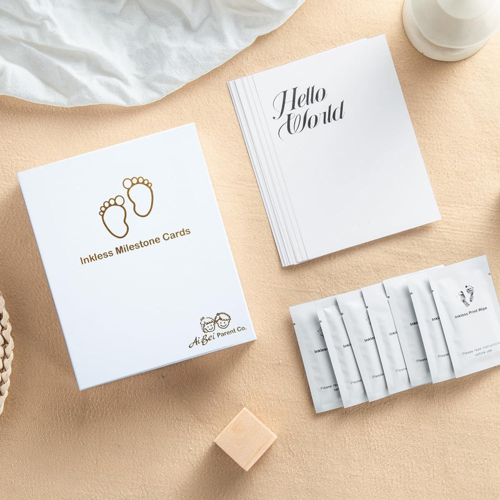 Ai Bei Parent Co. footprint kit blends prints with photos for a complete keepsake.