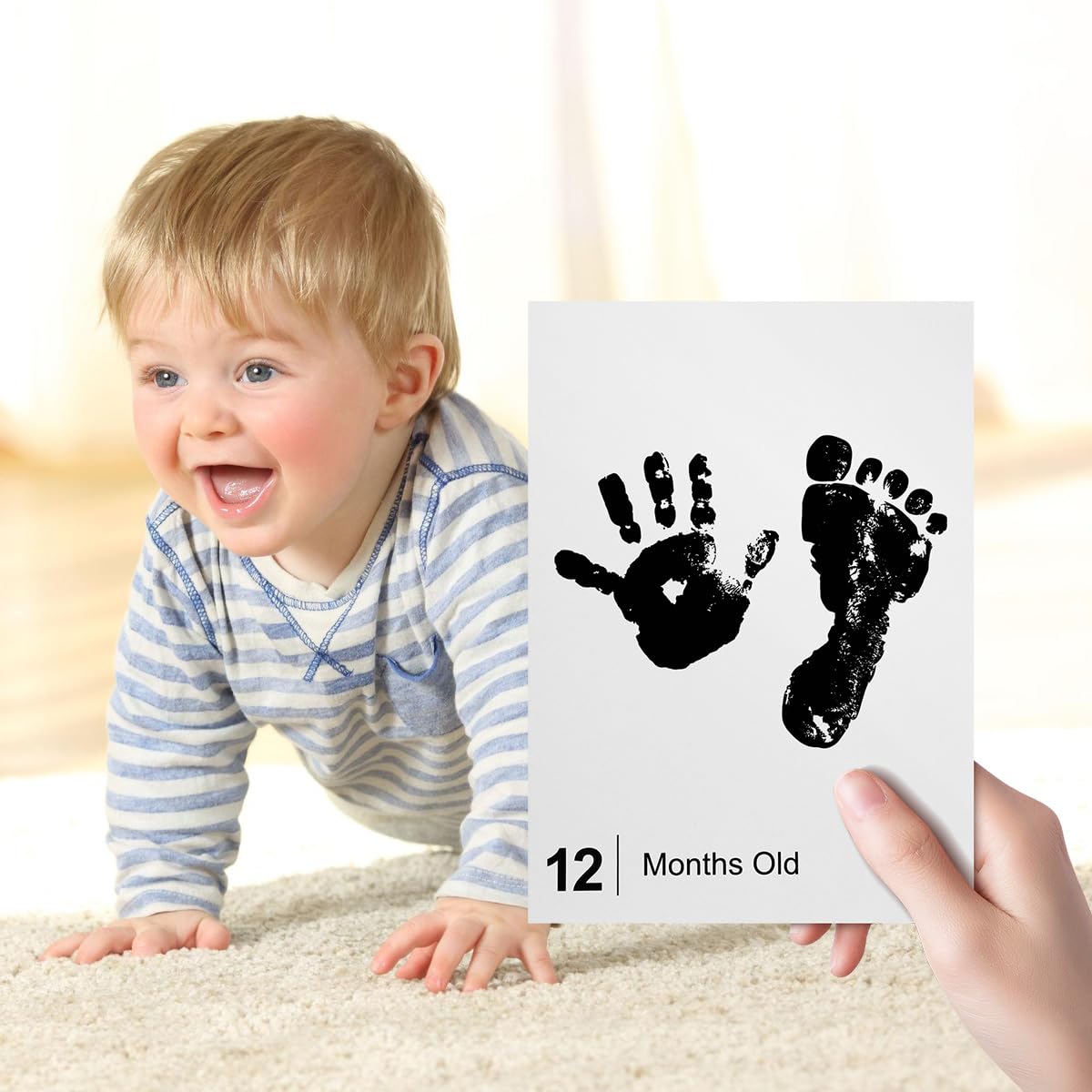 Ai Bei Parent Co. footprint wipes capture tiny prints safely and cleanly.