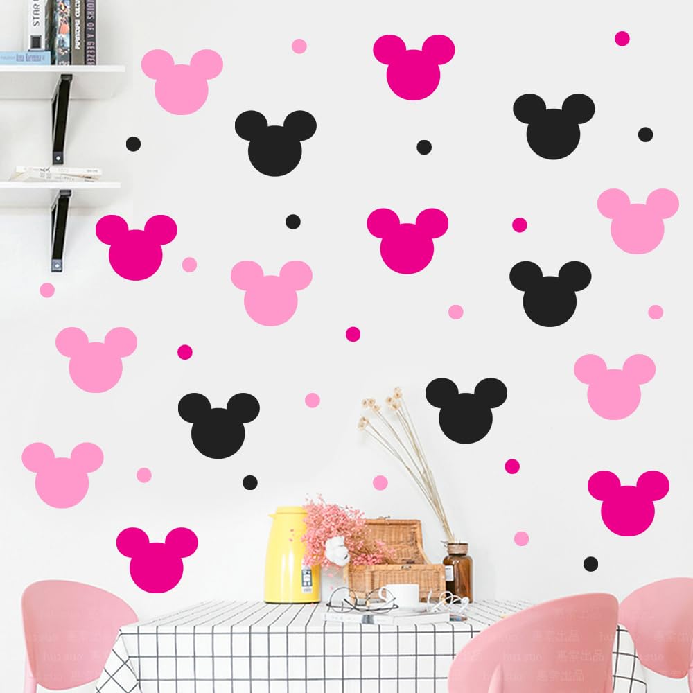 AI PARTY girls room decor mouse stickers provide removable styling options.