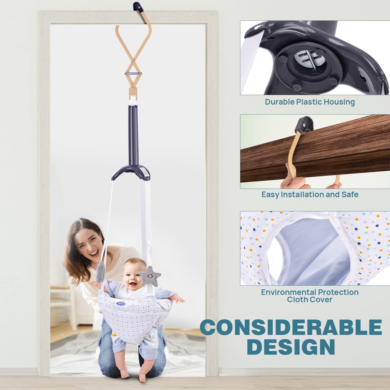 AiBeeYou family-play scene captures parent-child interaction during gentle bouncing.