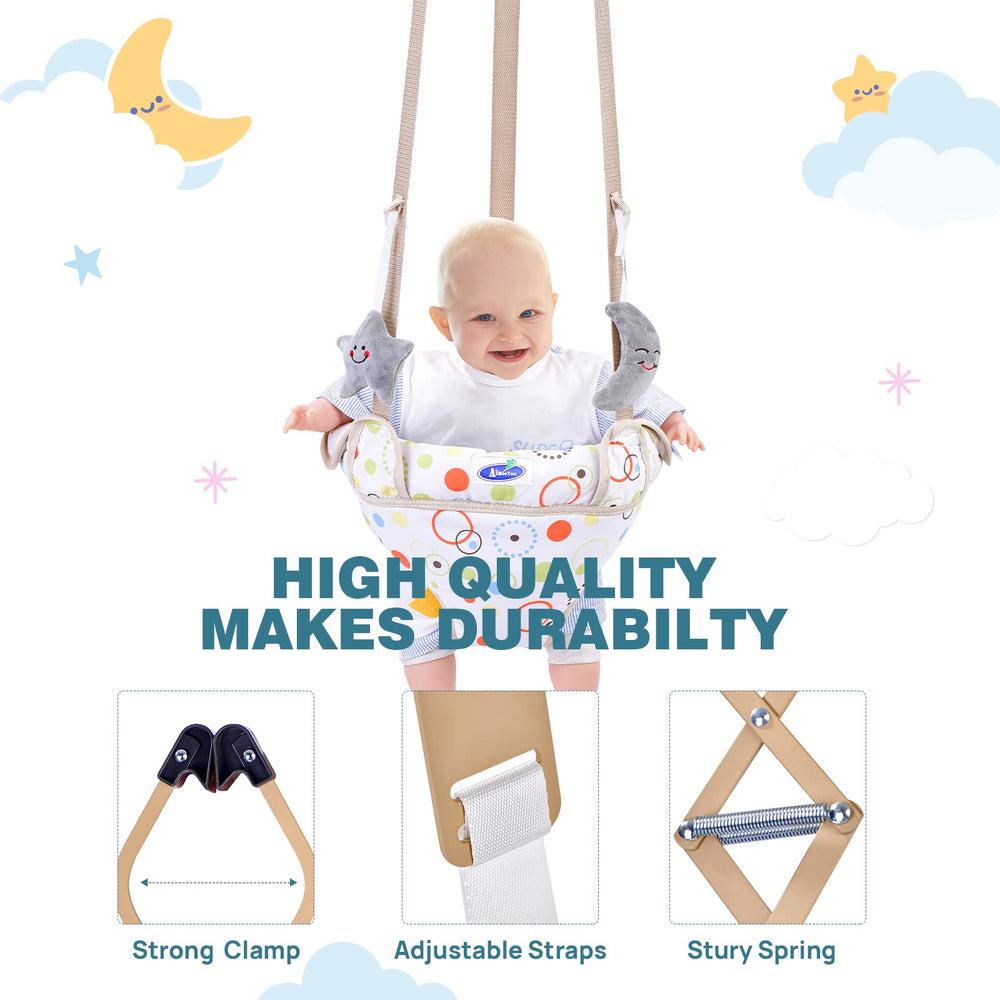AiBeeYou doorway jumper easy-assembly lets you set up quickly without tools