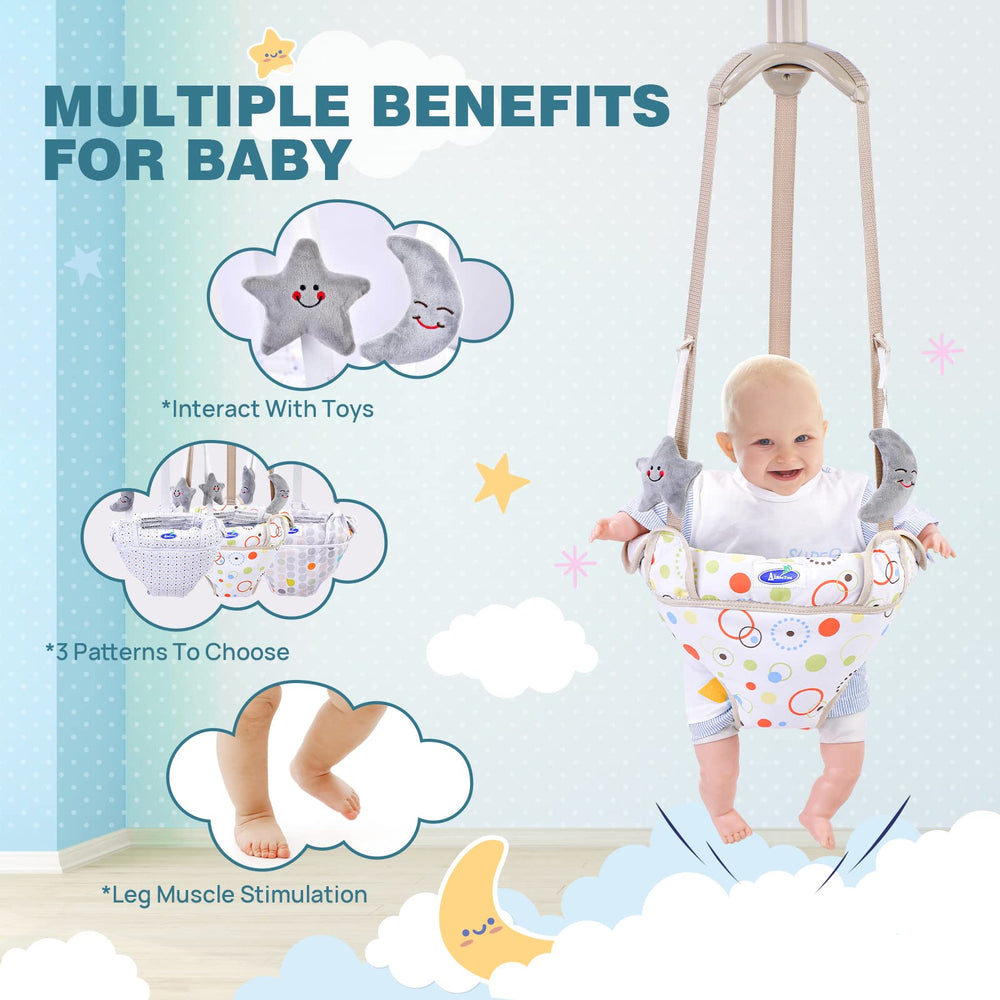AiBeeYou doorway jumper portable-design travels easily for indoor-outdoor fun