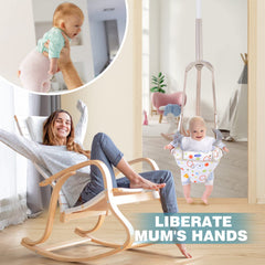 AiBeeYou doorway jumper soft-seat provides comfy support for tiny jumpers