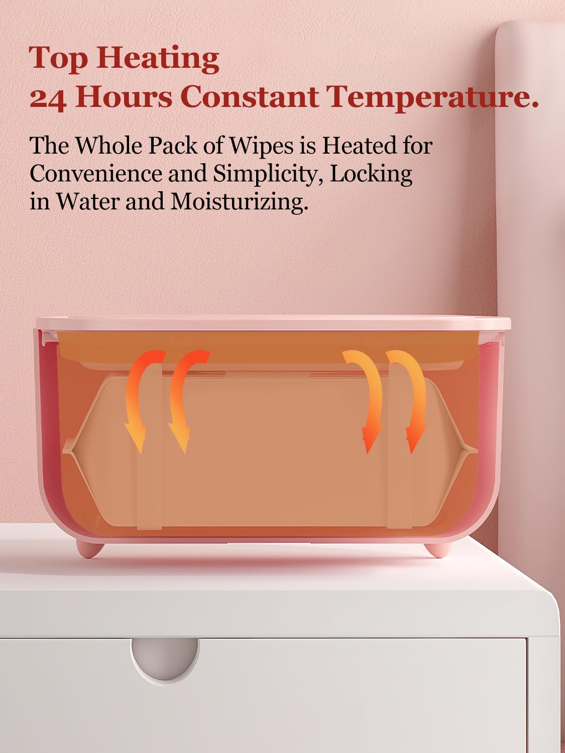AIBUCOLL wipe warmer's large capacity fits most wipe packs with fewer refills