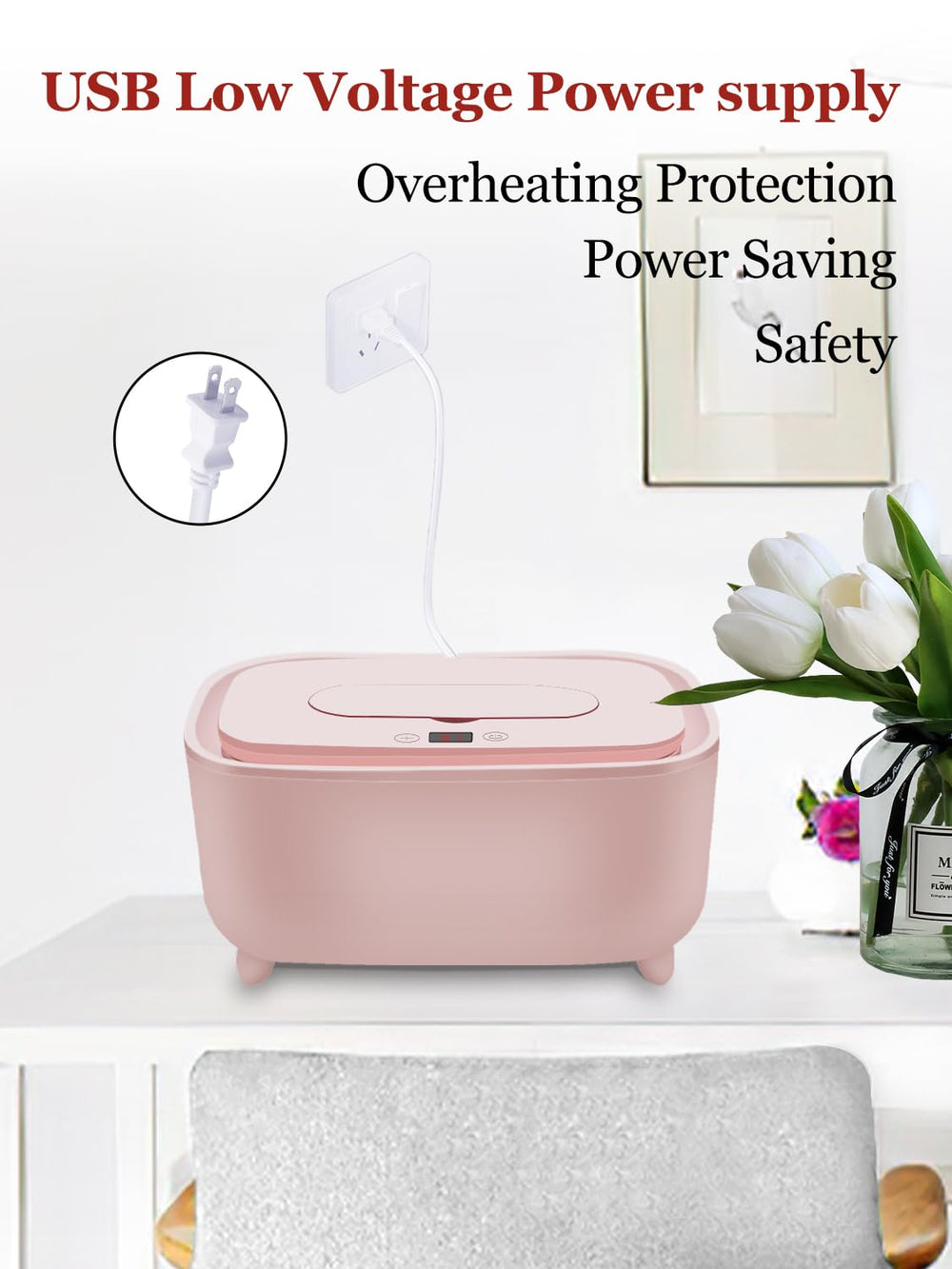 AIBUCOLL wipe warmer features overvoltage protection for safe daily use