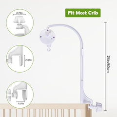 AICMEI wind-up music box on front provides gentle, battery-free lullaby.
