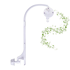 AICMEI 24-inch crib mobile arm assembly demonstrates adjustable fit for most cribs.