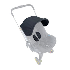 AICTIMO Doona sun shade black side view demonstrates shade coverage and wind protection