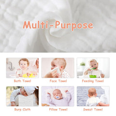 AIDEA burp cloth used during bath time demonstrates absorbent softness.