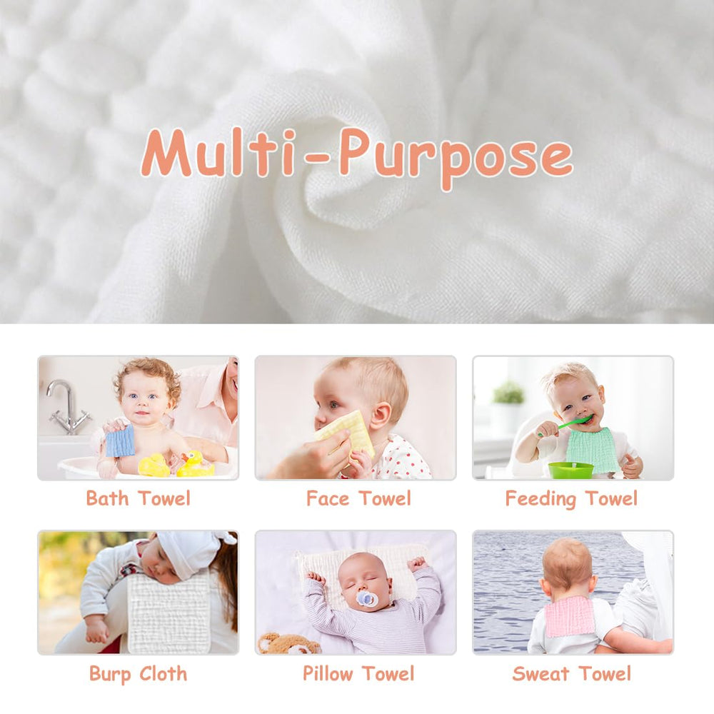 AIDEA 20x10 inch burp cloths showcase large surface for quick cleaning.