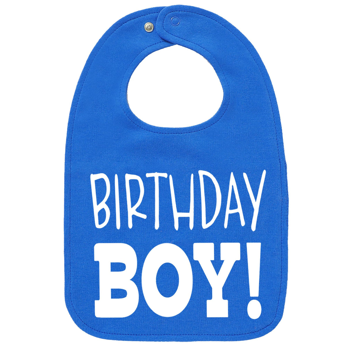 Aiden's Corner Royal baby first birthday bib closeup shows soft cotton and vibrant print for celebrations.