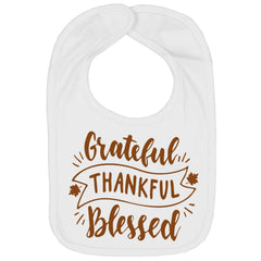 Aiden's Corner hand-traced turkey bib for baby's first Thanksgiving, soft and festive