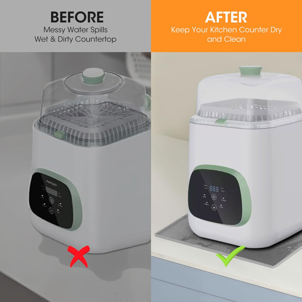 AIEVE sliding mat non-slip top keeps bottles secure during washing.