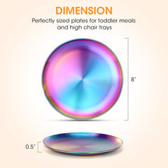 AIEVE break-resistant plates endure lively mealtimes with toddlers' exploration.