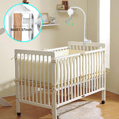 AIFUDA 25-inch baby crib mobile holder clipped onto crib rail for secure grip