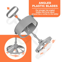AIIHAC pitcher adjustable plunger for controlled blending.