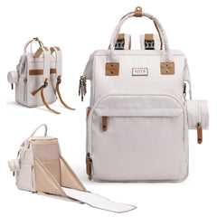 AIITA Diaper Bag Backpack front view shows a sleek, versatile design for on the go parents.