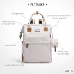 AIITA Diaper Bag Backpack organization system highlights 19 pockets for quick access.