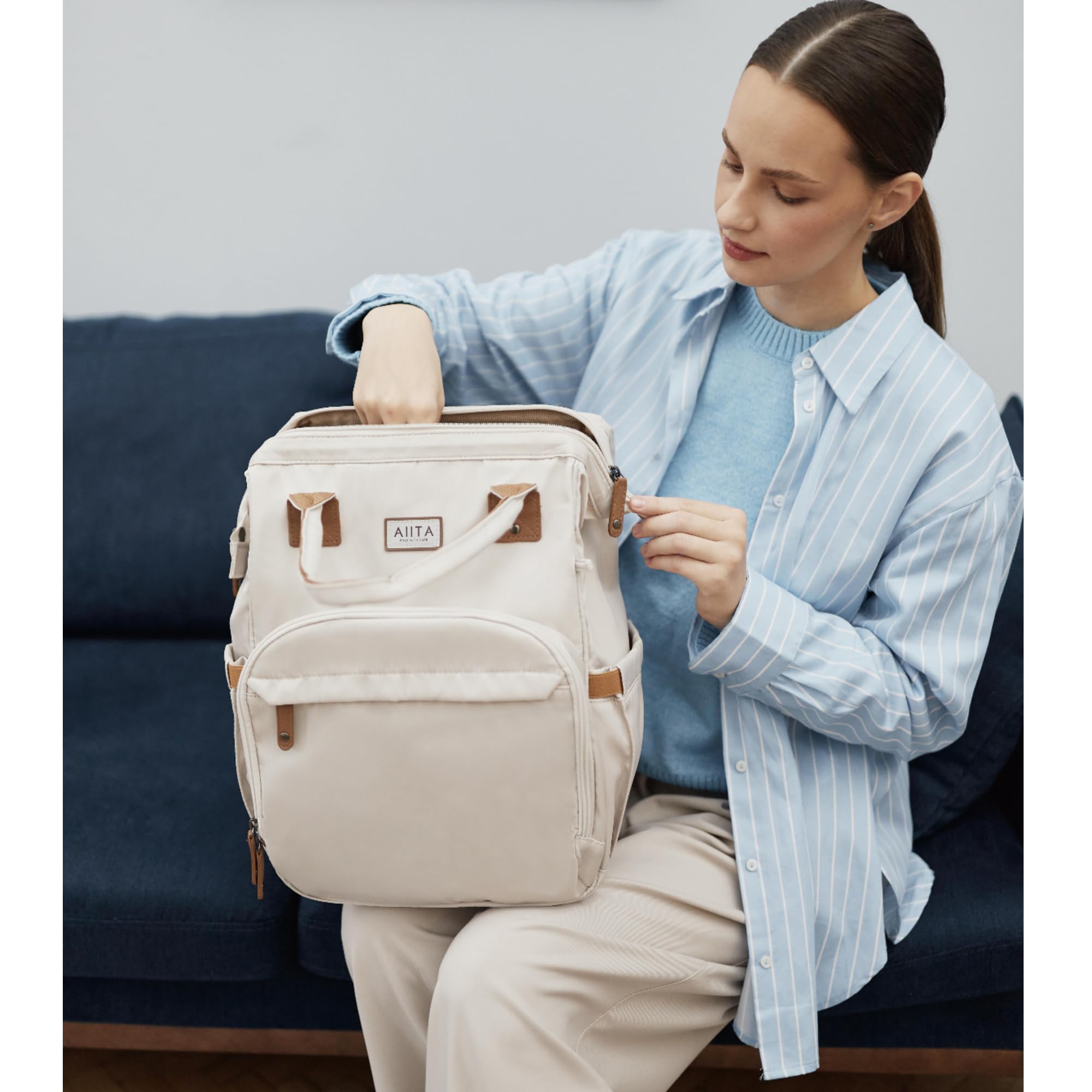 AIITA stroller attachment straps enable hands free travel with baby gear.