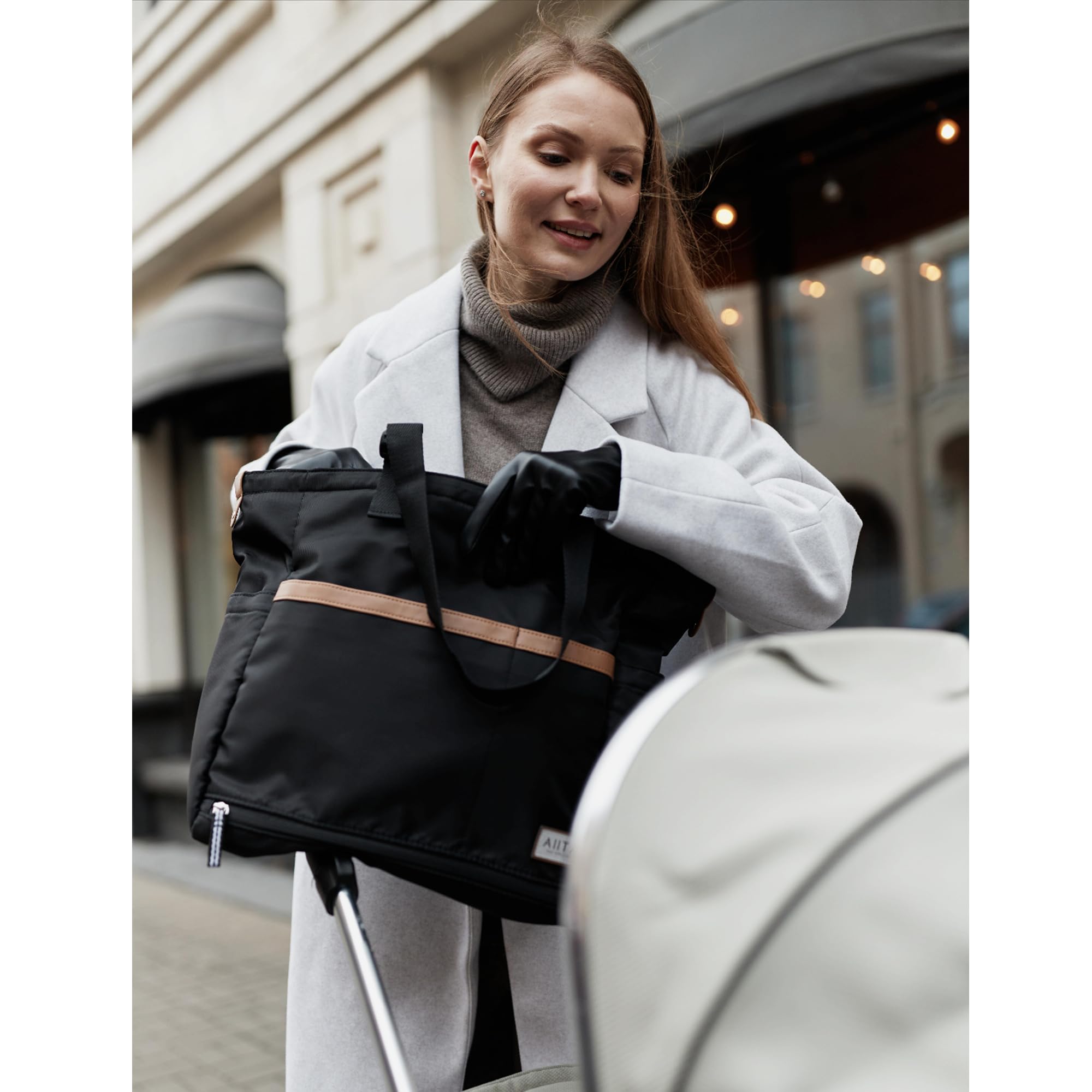 AIITA diaper bag tote with anti-theft pocket for keys and valuables